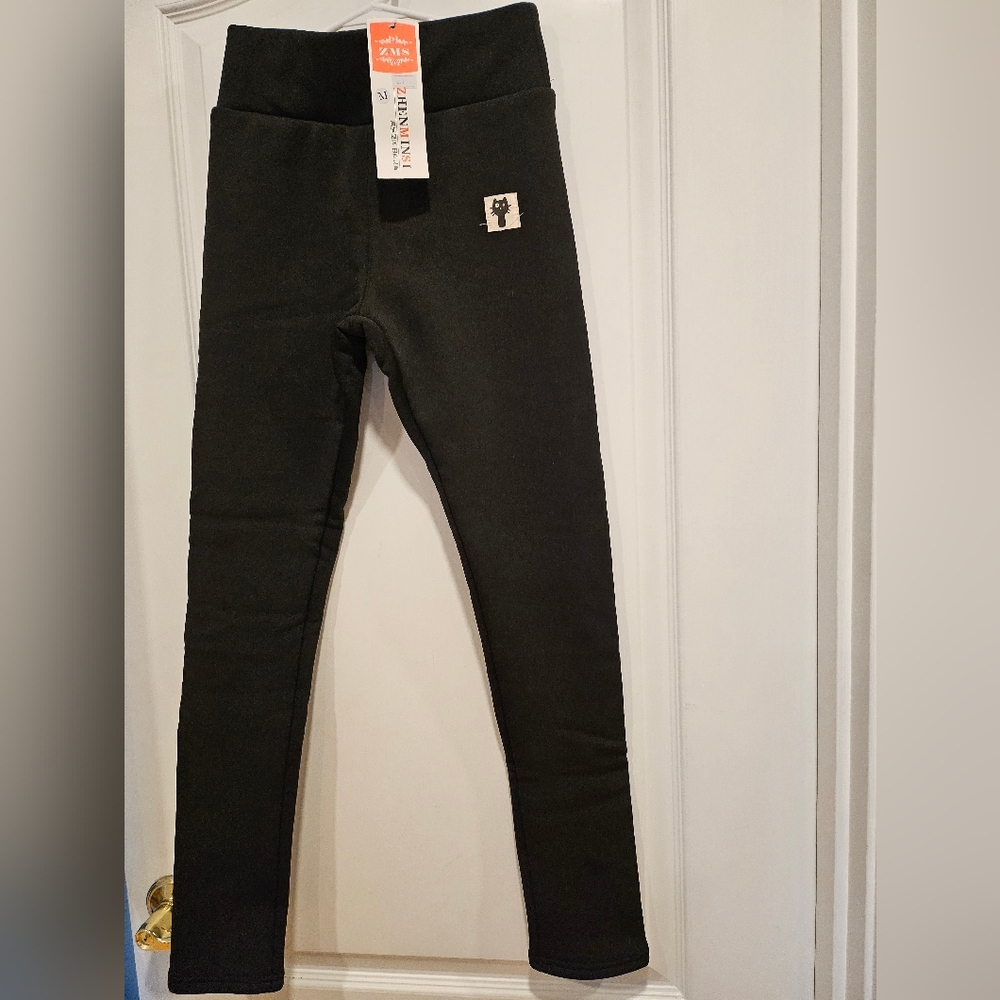 ZMS Black Leggings With Fleece Size M NWT